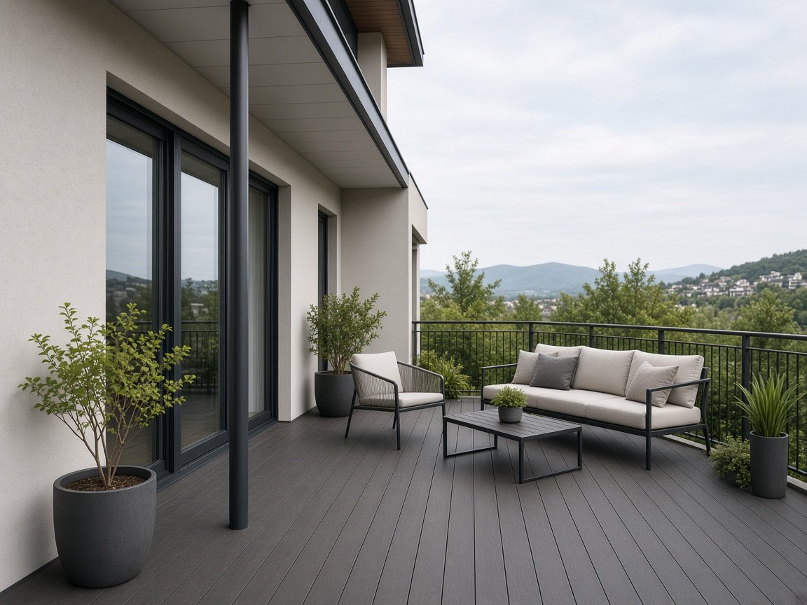 Waterproofed terrace and outdoor living area